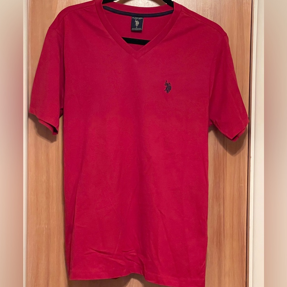 U.S. Polo Association  short sleeve T-shirt, red.